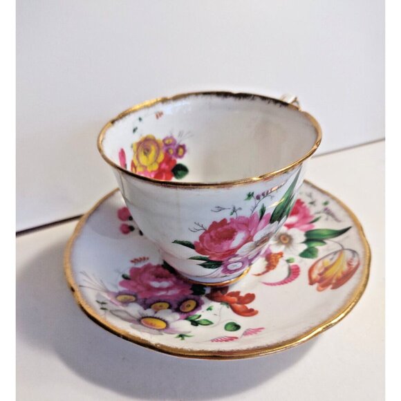 Royal Stafford England Tea Cup & Saucer set #1841 Floral Bouquet - Picture 16 of 16